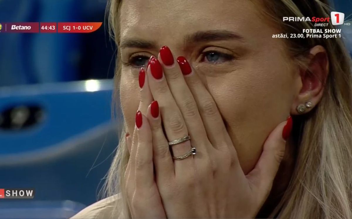 Cine este femeia care a izbucnit în lacrimi în tribune, după golul din Sănătatea Cluj - Craiova