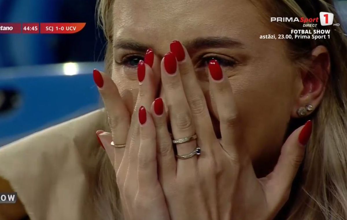 Cine este femeia care a izbucnit în lacrimi în tribune, după golul din Sănătatea Cluj - Craiova
