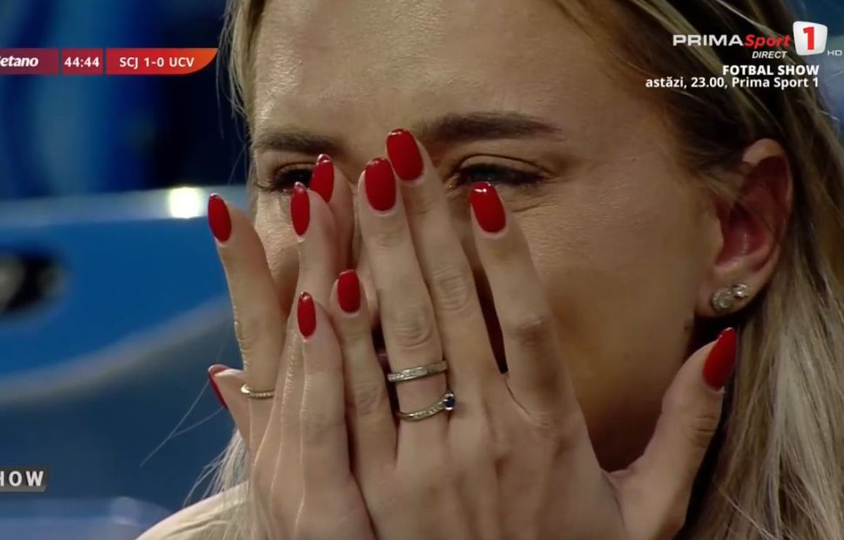 Cine este femeia care a izbucnit în lacrimi în tribune, după golul din Sănătatea Cluj - Craiova