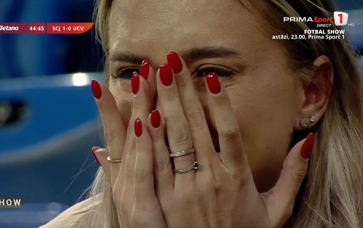 Cine este femeia care a izbucnit în lacrimi în tribune, după golul din Sănătatea Cluj - Craiova