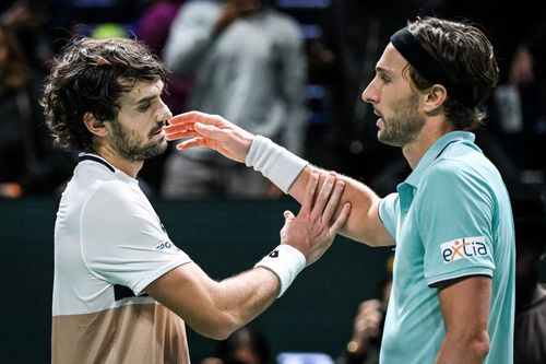 Valentin Vacherot și Arthur Rinderknech după meciul de la Paris Foto: Imago Images
