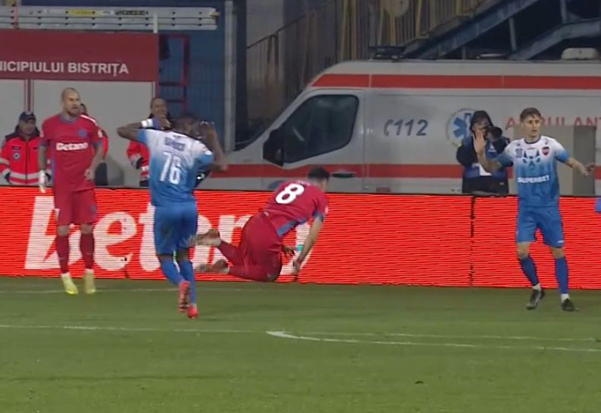 Penalty controversat în Gloria Bistrița - FCSB
