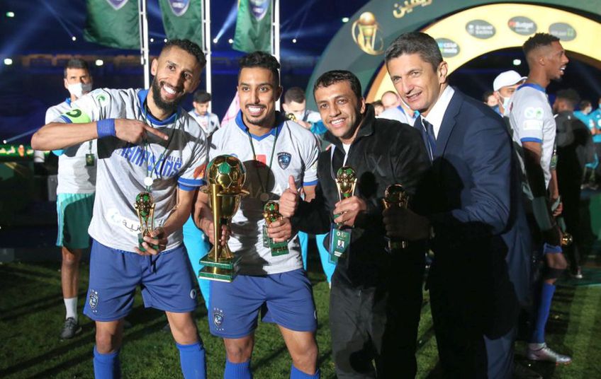 La Al Hilal din vara lui 2019, Lucescu jr are 41 de victorii în 57 de partide și acesta este al treilea trofeu