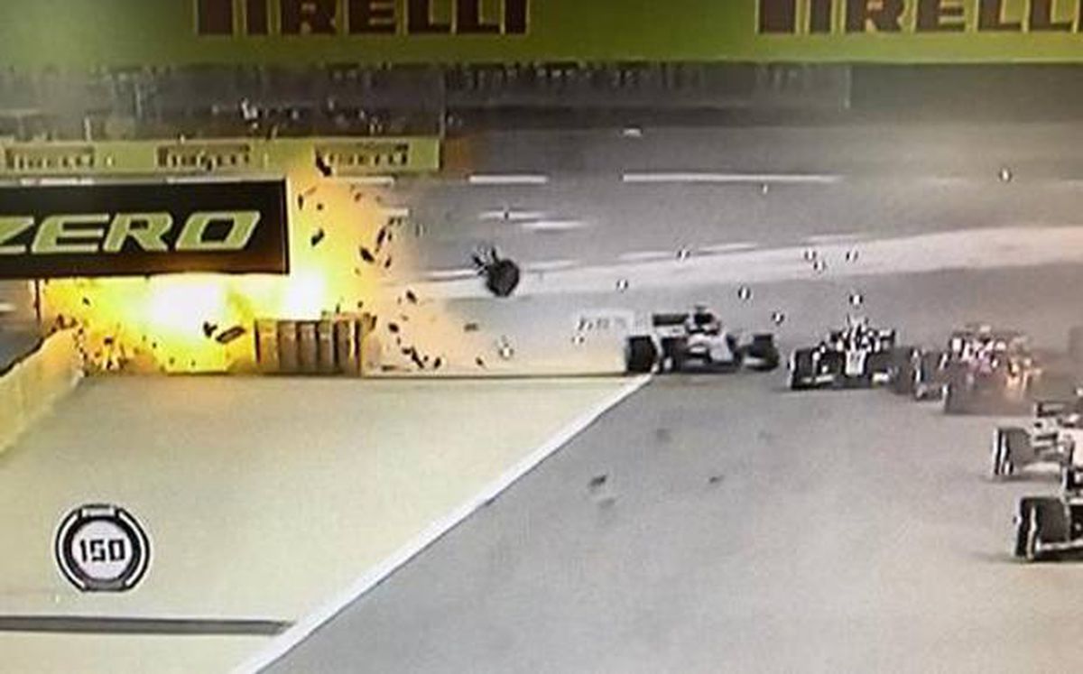 Accident - Mașina lui Romain Grosjean a luat foc. 29.11.2020