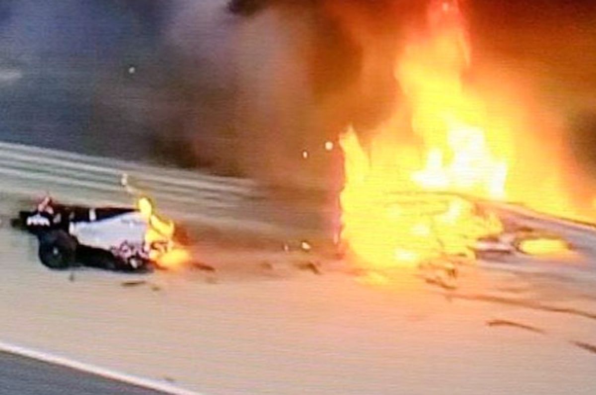 Accident - Mașina lui Romain Grosjean a luat foc. 29.11.2020