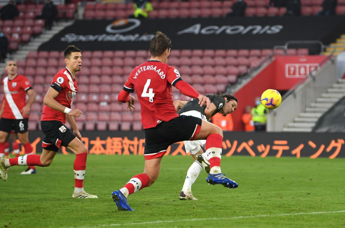 FOTO Edinson Cavani, primul meci mare de la transferul în Premier League! Cum a întors soarta în Southampton - Manchester United