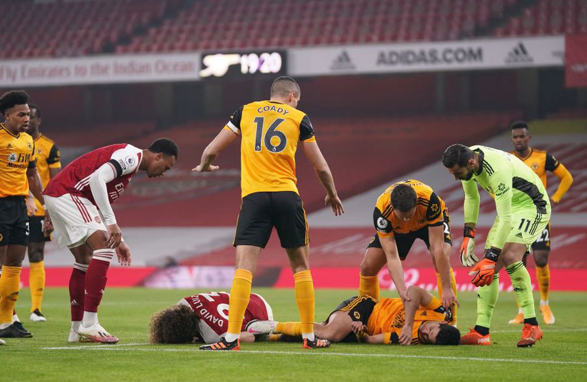Arsenal - Wolverhampton accidentare Raul Jimenez