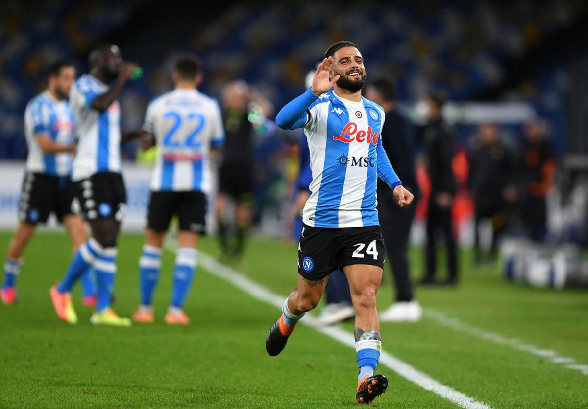 Napoli - AS Roma, meci plin de emoții, oprit în minutul 10 pentru Maradona » Gestul căpitanului Insigne după gol
