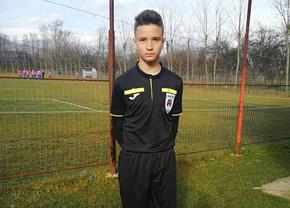 Arbitru debutant la doar 13 ani » Meciul pe care l-a condus în week-end