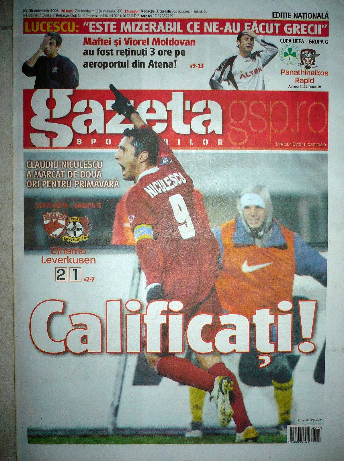 Dinamo - Bayer Leverkusen (29 noiembrie 2006)