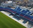 Asta le întrece pe toate! Tribuna noului stadion din Superliga, construită în jurul unei clădiri