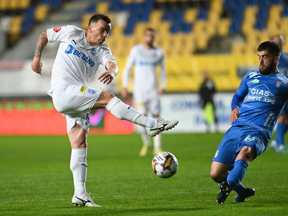 CS Universitatea Craiova a condus aproape tot meciul, dar a comis-o pe final! Doar egal cu Chindia, după un final dramatic