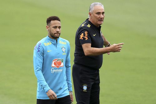 Neymar și Tite, Selecționerul Braziliei. Foto: Getty Images