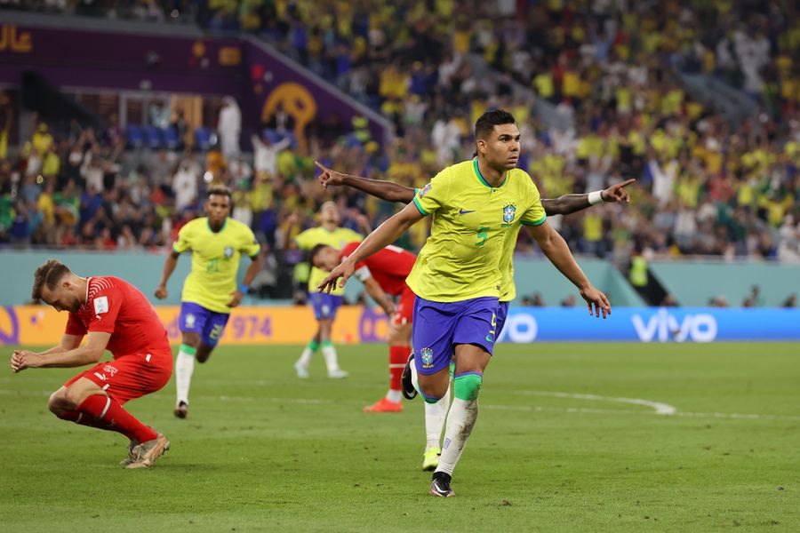 Casemiro a marcat golul victoriei cu Elveția, scor 1-0, Foto: Getty Images Selecționerul Braziliei, de acord cu Neymar: „Îmi permit să fac asta acum”