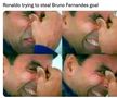 „Ronaldo încercând să-i fure golul lui Bruno Fernandes” » Cristiano Ronaldo a devenit subiect de glume după scenele inedite petrecute la Portugalia - Uruguay
