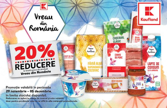 20% reducere la toată gama de produse Vreau din România la Kaufland