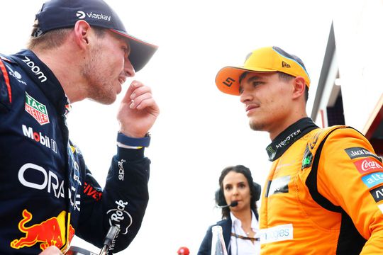 Lando Norris (dreapta) și Max Verstappen/Foto: Getty Images