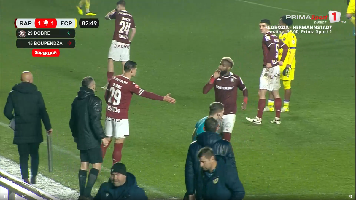 Boupendza, mesaj public după ce a făcut scandal în Rapid - Petrolul: „Știu asta”