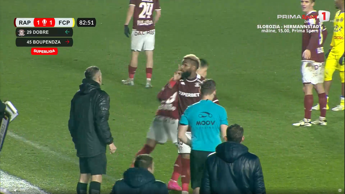 Ședință la Rapid: ce i-a spus Șumudică lui Boupendza, după incidentele de la meciul cu Petrolul