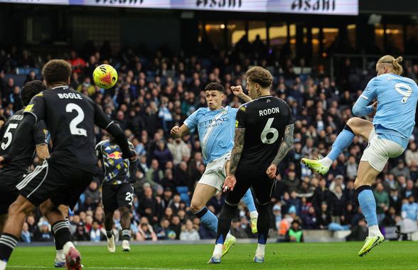 Manchester City, victorie chinuită cu nou-promovata Leeds! Golul decisiv a venit în prelungiri