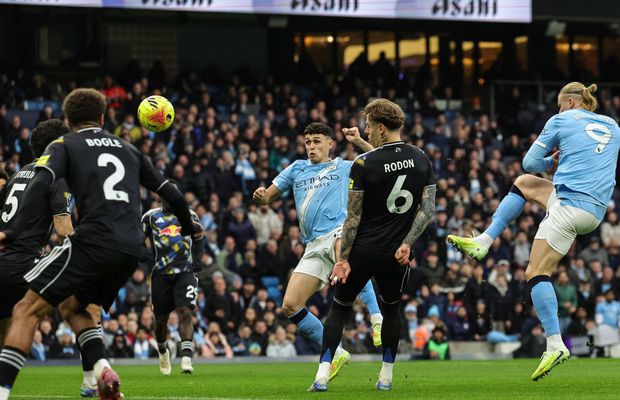 Manchester City, victorie chinuită cu nou-promovata Leeds! Golul decisiv a venit în prelungiri