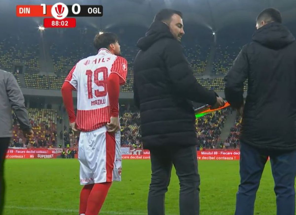 La 3 luni de la transfer, Adrian Mazilu a debutat la Dinamo: nu mai jucase din aprilie 2024