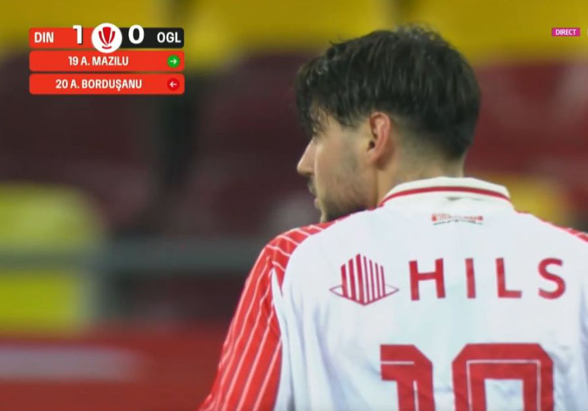 La 3 luni de la transfer, Adrian Mazilu a debutat la Dinamo: nu mai jucase din aprilie 2024