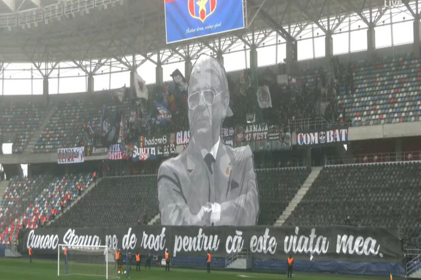 Emeric Ienei, omagiat pe Ghencea / foto: captură YouTube Steaua TV