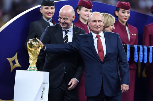 Putin și Infantino, în timpul Campionatului Mondial din 2018 / FOTO: Imago