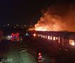 Incendiu puternic la câțiva pasși de stadionul Rapidului