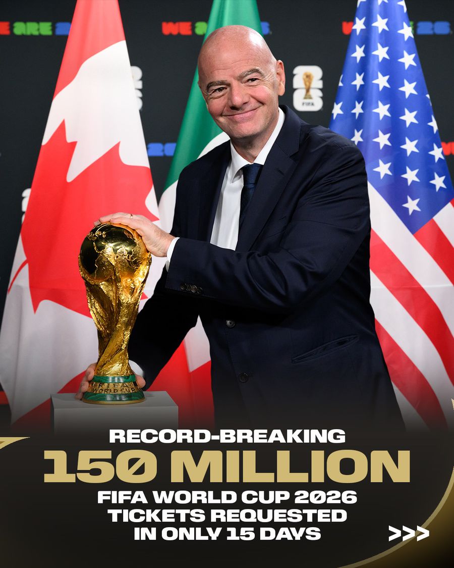 Interes incredibil pentru Cupa Mondială 2026 » 150 de milioane de cereri de bilete!