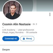 Profilul de LinkedIn al lui Cosmin Năstăsie