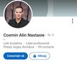 Profilul de LinkedIn al lui Cosmin Năstăsie