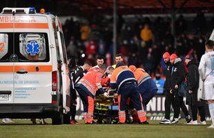 Dinamo - FCSB. Ghinion teribil pentru Ivanov » Scos de pe teren în ambulanță și dus de urgență la spital, la numai 6 minute de la debut!