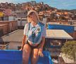 Wanda Nara a apărut cu tricoul Argentinei în favelele din Brazilia. Foto: Instagram