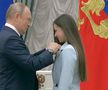 Kamila Valieva, decorată de președintele Rusiei, Vladimir Putin