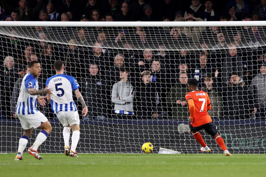 Luton Town a marcat două goluri în primele 2 minute și 17 secunde ale duelului cu Brighton, din runda cu numărul 23 de Premier League.