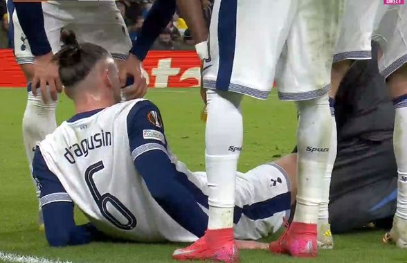 Introdus la pauză, Radu Drăgușin a ieșit după 20 de minute, în Tottenham - Elfsborg. Scene îngrijorătoare