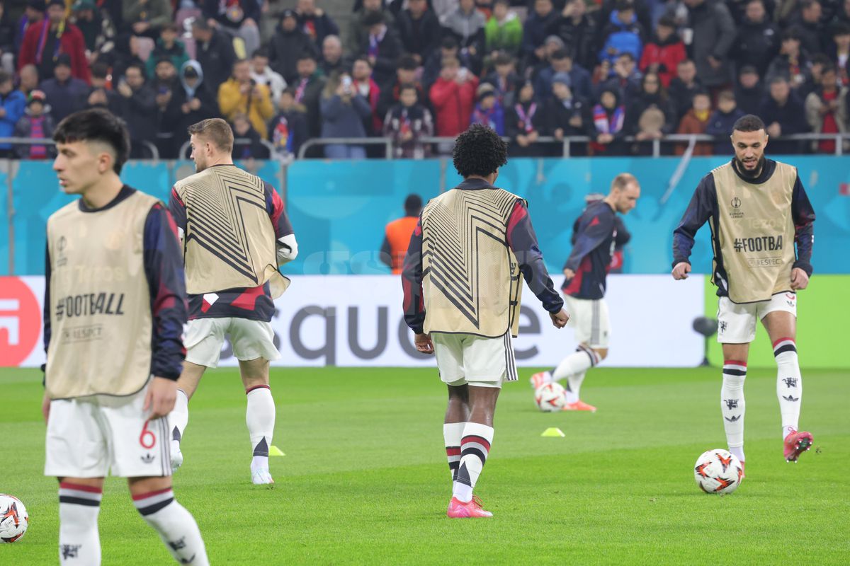 FCSB - Manchester United, imagini de la încălzire