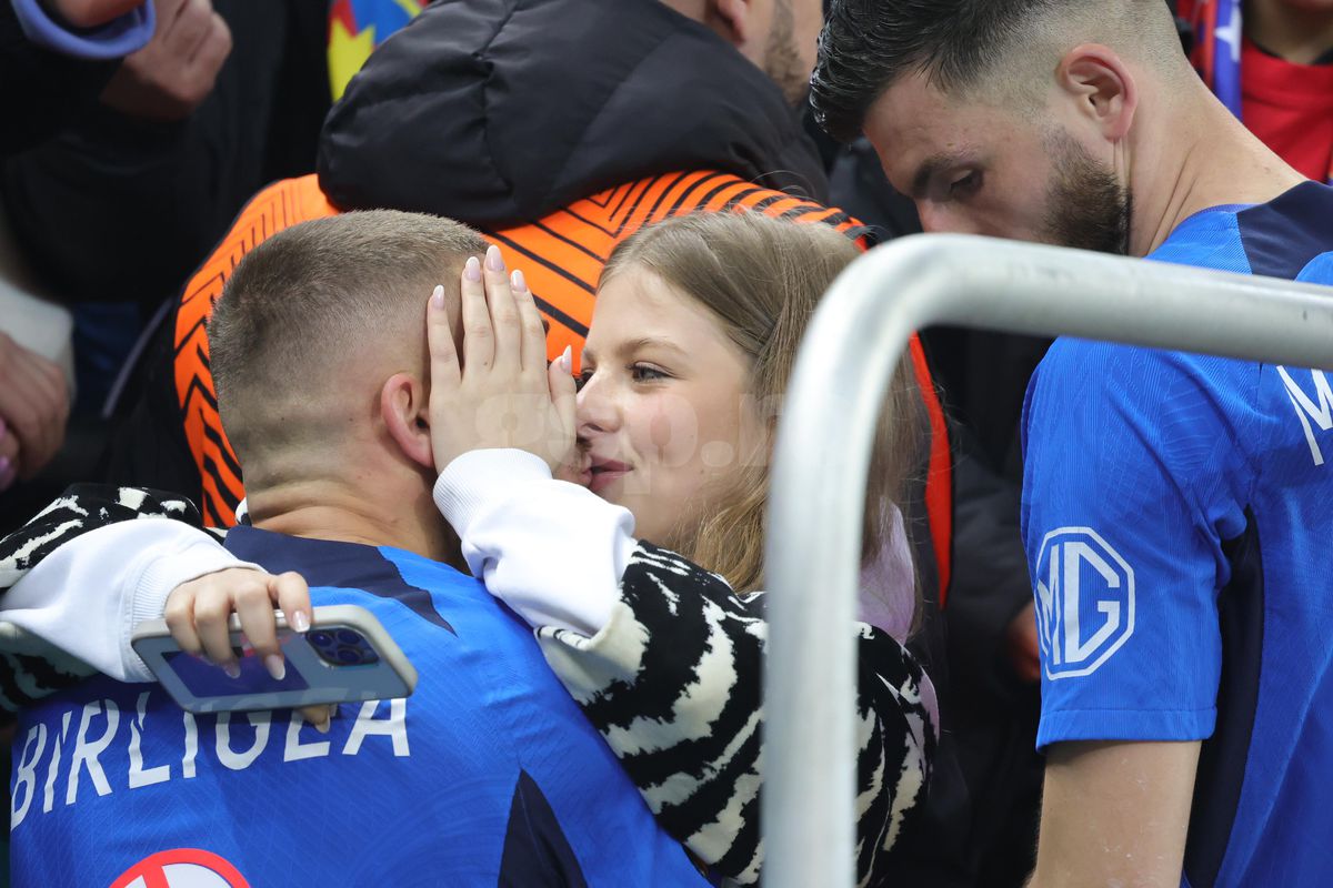 Antonia și Daniel Bîrligea, după FCSB - Manchester United 0-2