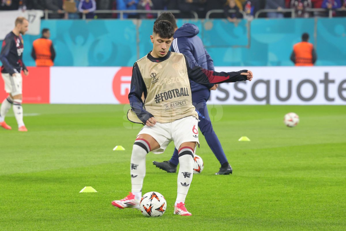 FCSB - Manchester United, imagini de la încălzire