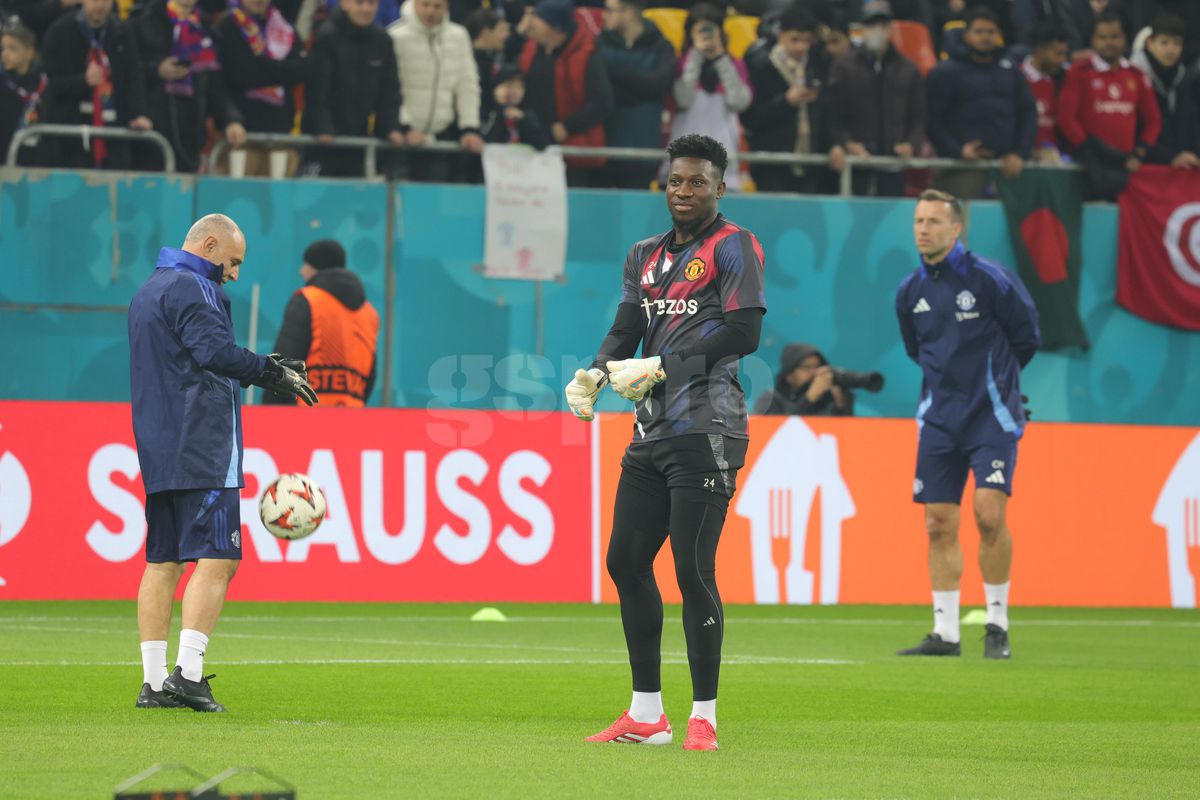 FCSB - Manchester United, imagini de la încălzire