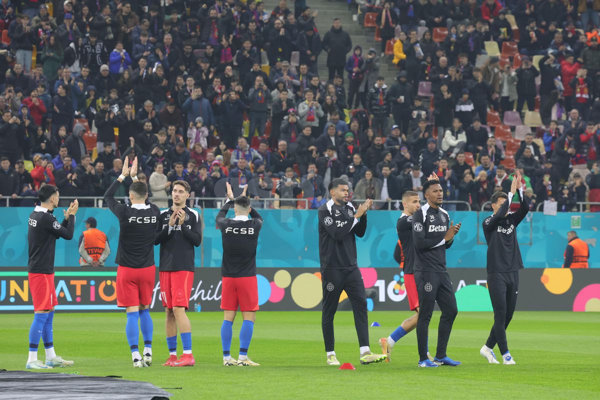 FCSB - Manchester United, imagini de la încălzire