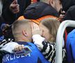 Antonia și Daniel Bîrligea, după FCSB - Manchester United 0-2. FOTO: Ionuț Iordache (GSP)