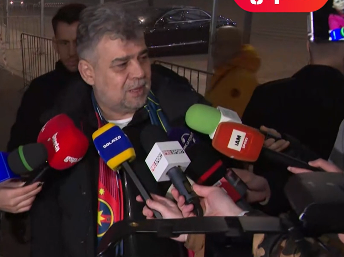 La ieșirea de la stadion, premierul Marcel Ciolacu l-a contrazis pe Gigi Becali: „A fost cel mai bun de la FCSB!”