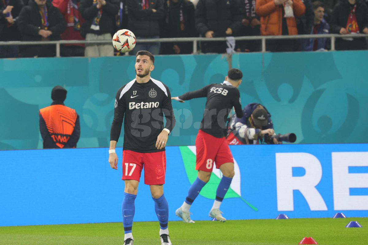 FCSB - Manchester United, imagini de la încălzire