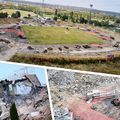 Șantierul arenei din Pitești: vechea arenă din Trivale a mai rămas doar în memoria microbiștilor