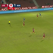 Mihai Popa, gafă monumentală în CFR Cluj - Metaloglobus. Captură Prima Sport 1