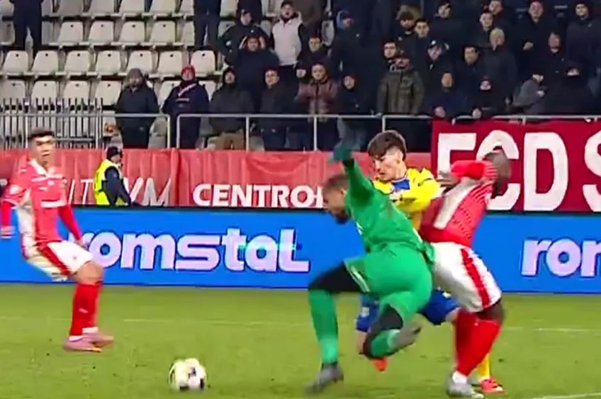 Devis Epassy a greșit la faza în care Petrolul a egalat-o pe Dinamo