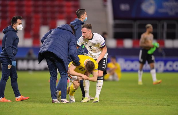 Tristețe fără margini » Imagini emoționante surprinse de fotoreporterul GSP: „tricolorii”, îmbărbătați de fotbaliștii nemți